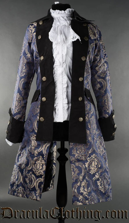 Blue Royal Female Pirate Coat - Image 3