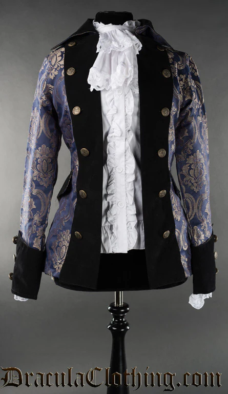 Blue Royal Female Pirate Jacket - Image 3