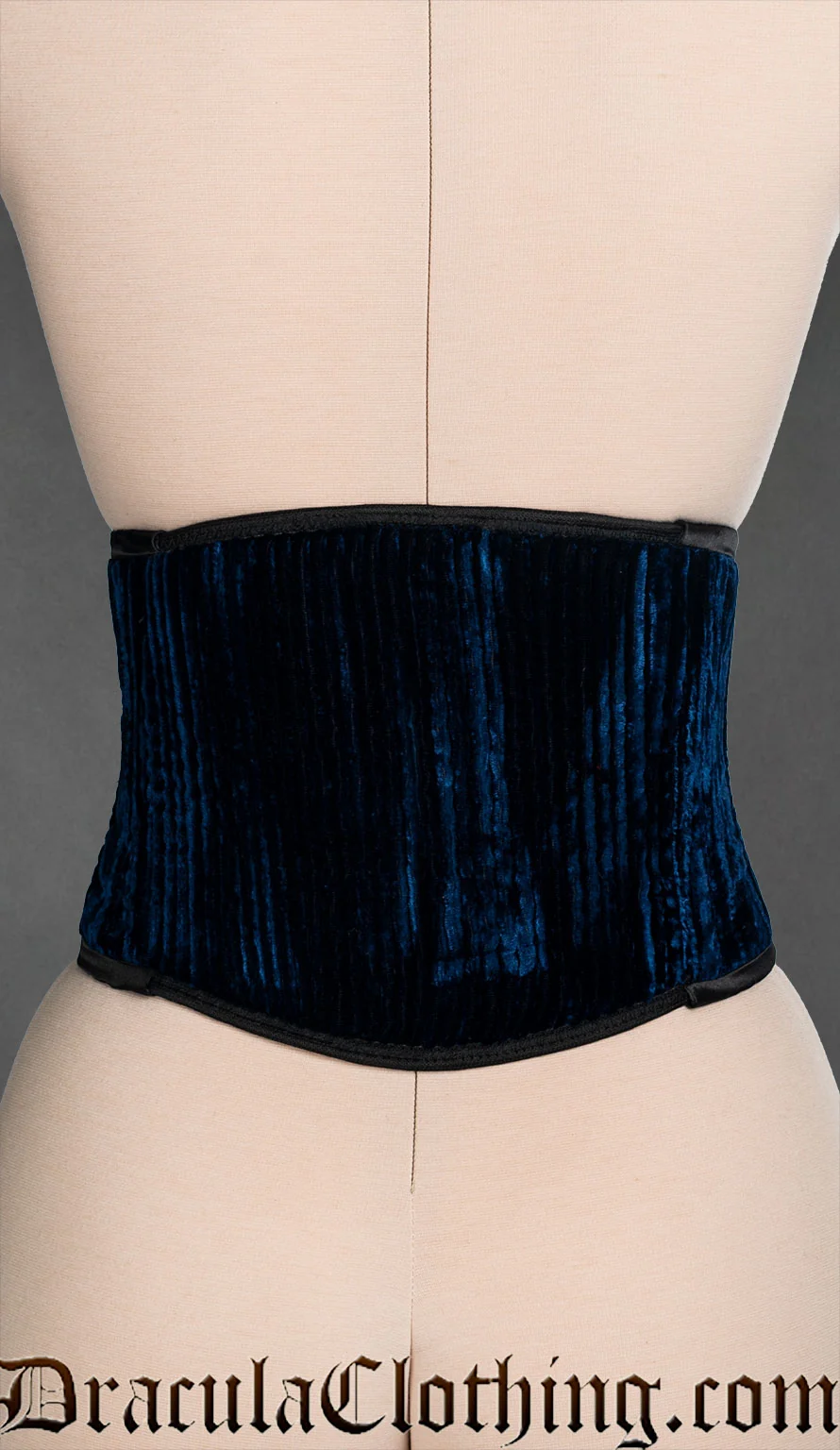 Blue Velvet Laceless Corset - Image 2