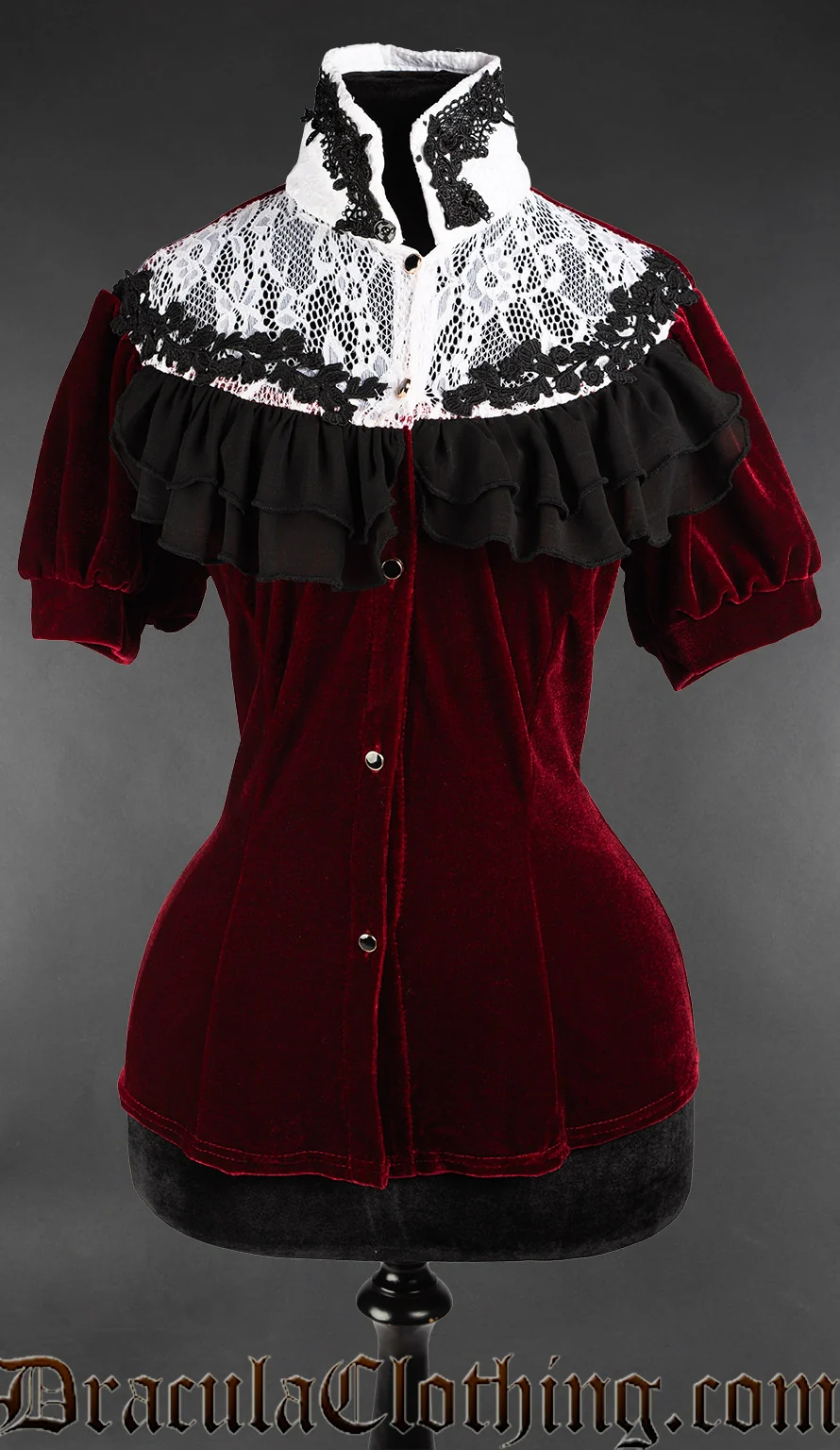 Bordeaux Short Sleeved Blouse - Image 2