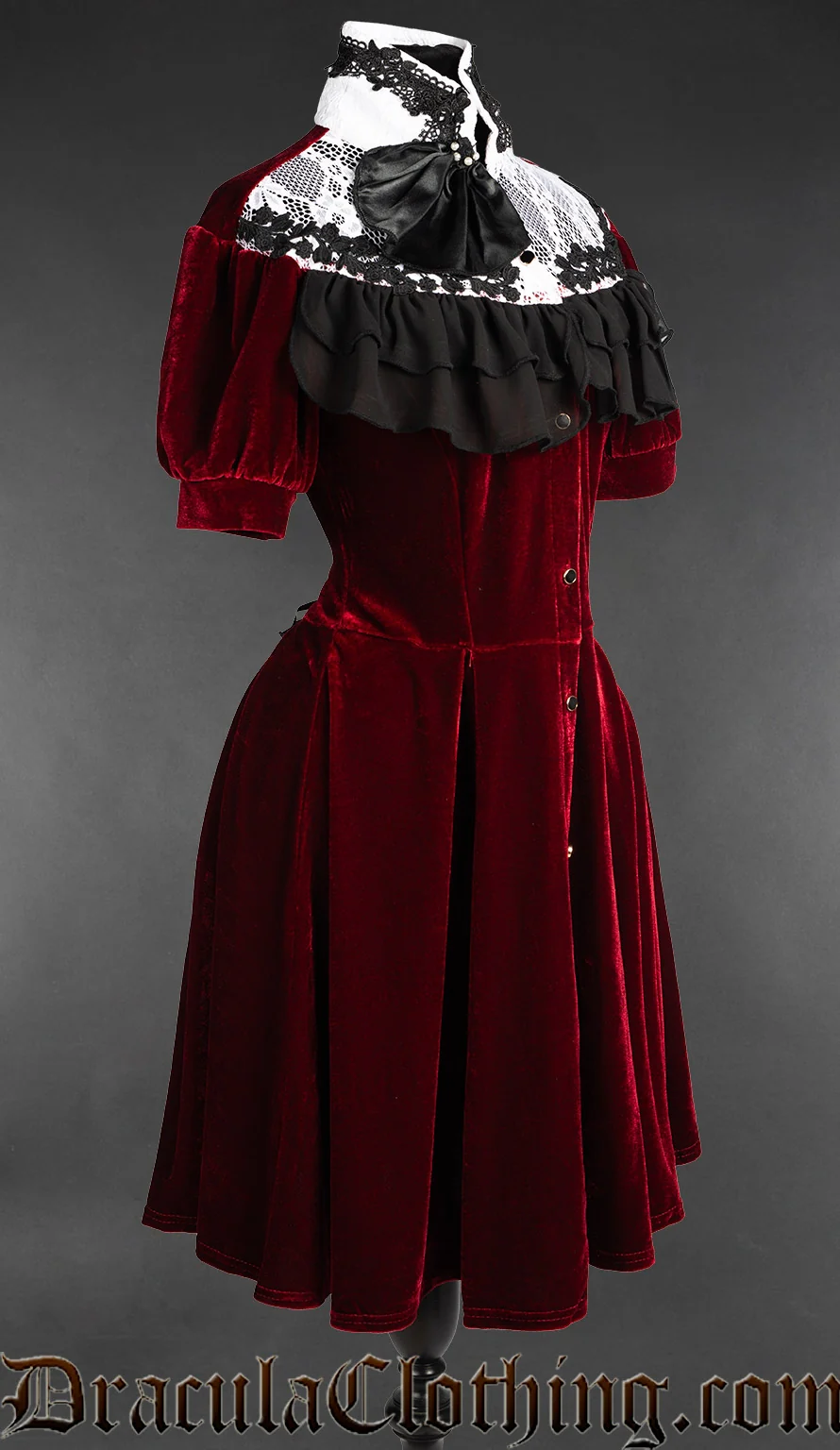 Bordeaux Short Sleeved Shirtdress - Image 3