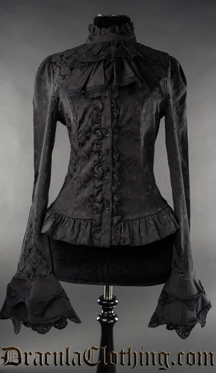 Brocade Cravat Blouse - Image 3