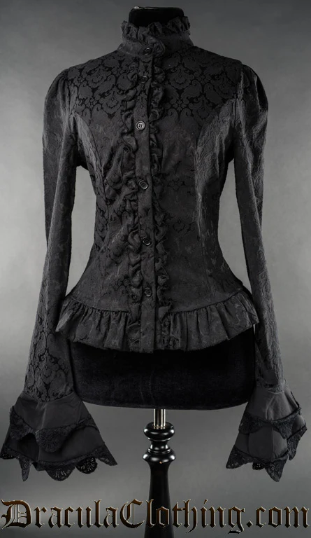 Brocade Cravat Blouse - Image 4