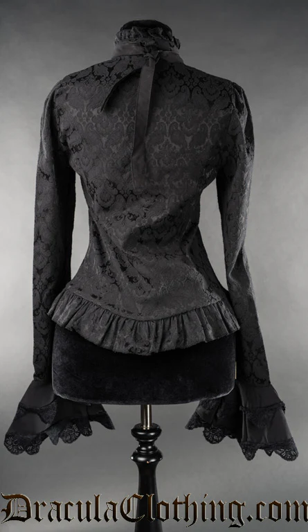 Brocade Cravat Blouse - Image 5