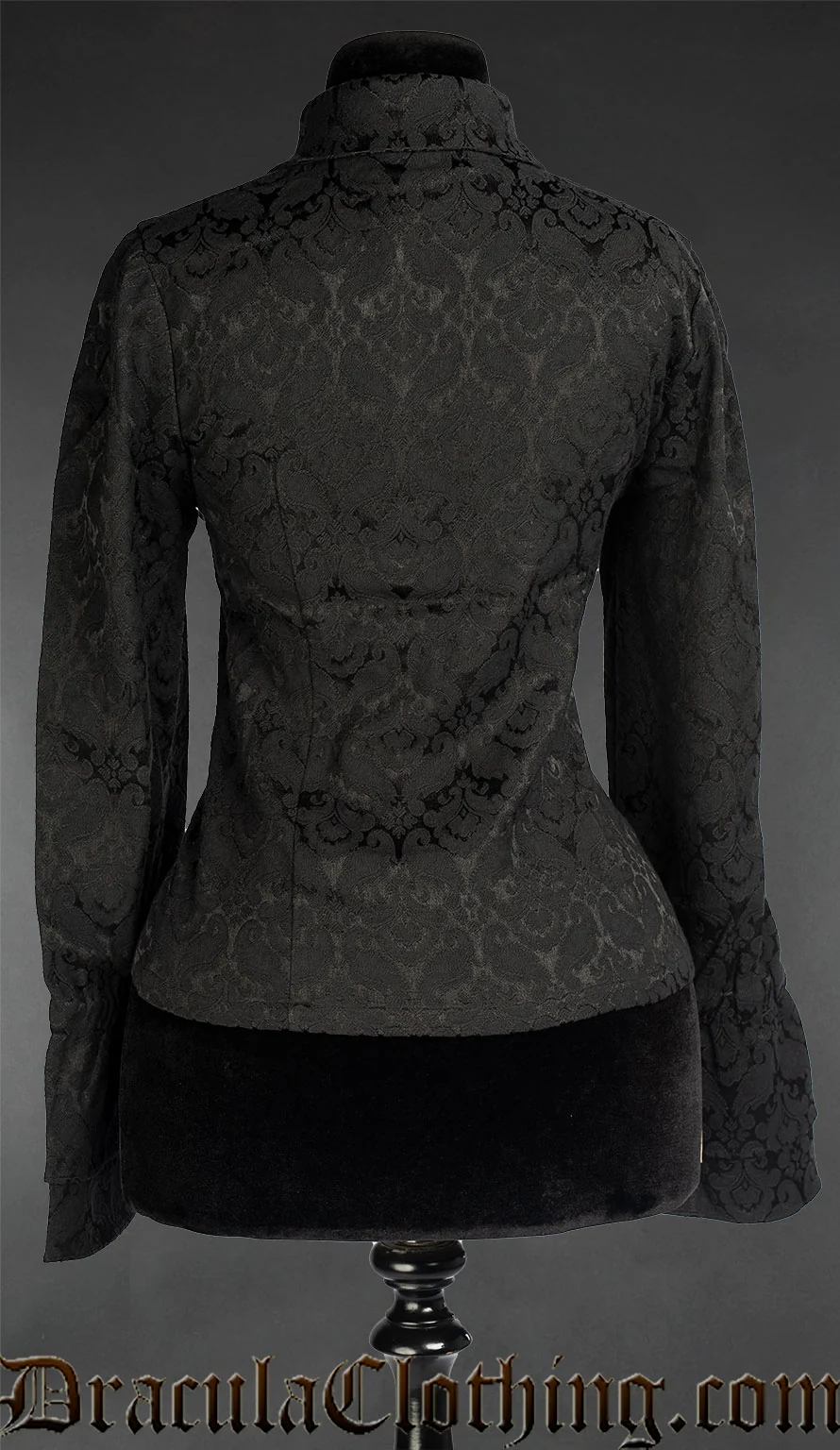 Brocade Elegant Cravat Blouse - Image 3