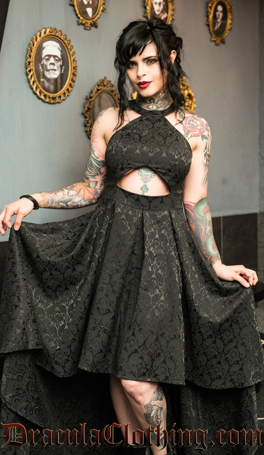 Brocade Evening Dress - Image 4