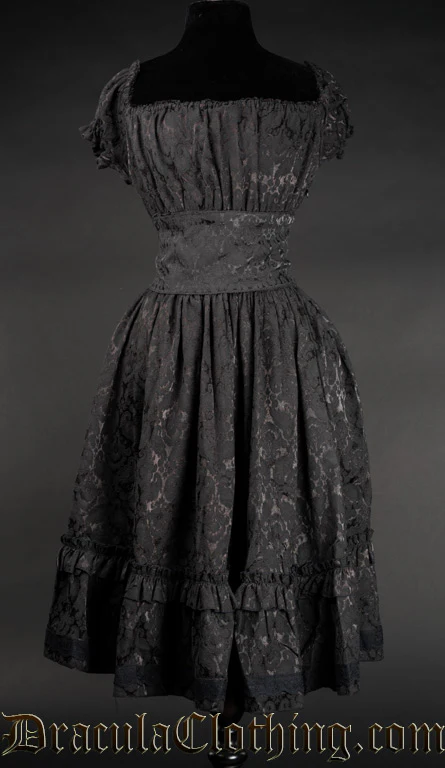 Brocade Gothabilly Dress - Image 2