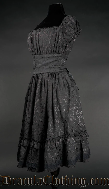 Brocade Gothabilly Dress - Image 4