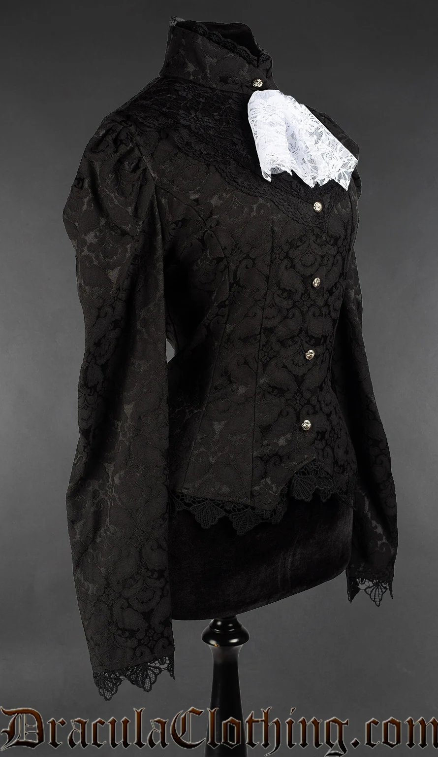 Brocade Jabot Blouse - Image 2