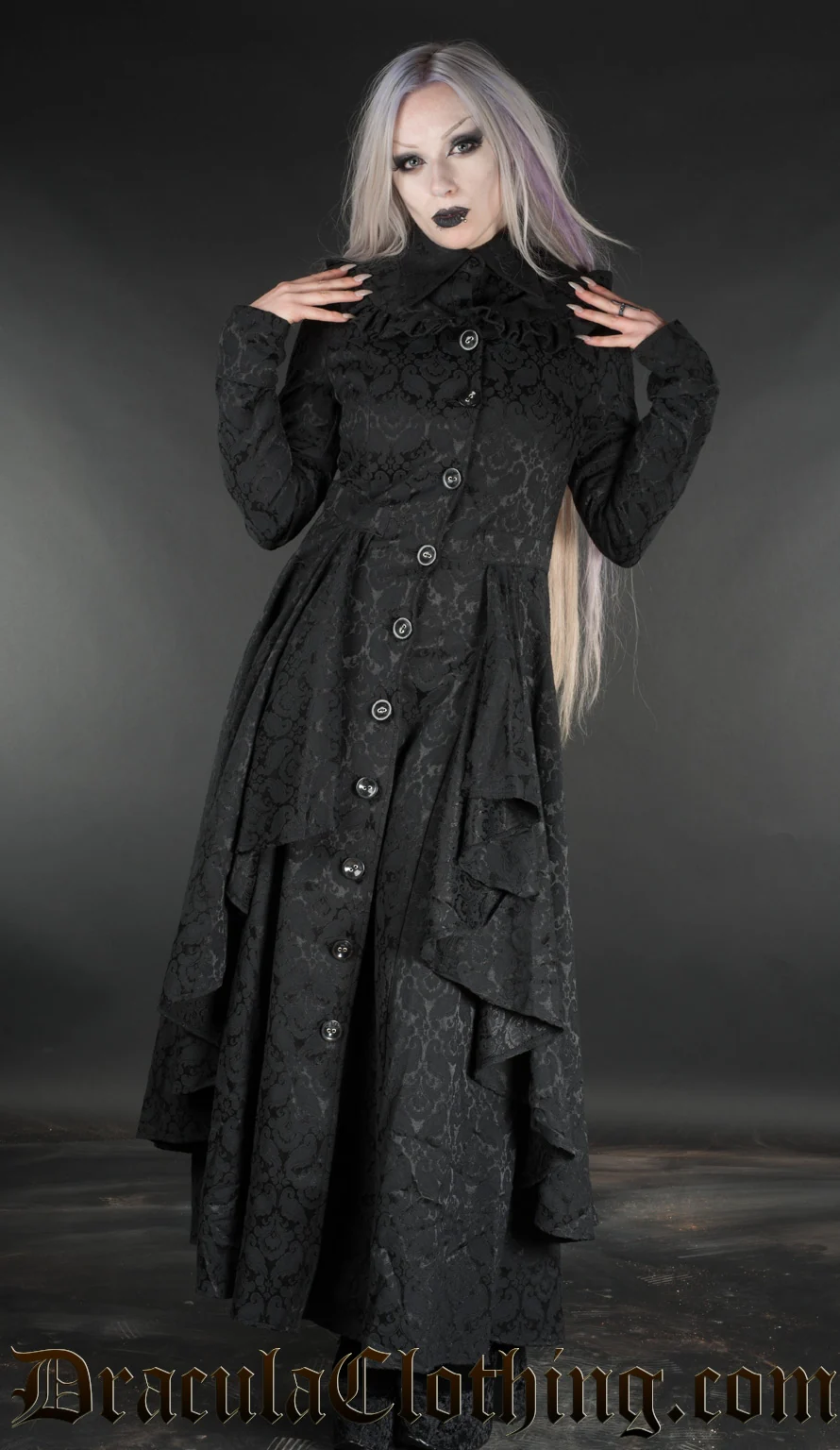 Brocade Ruffle Coat - Image 3