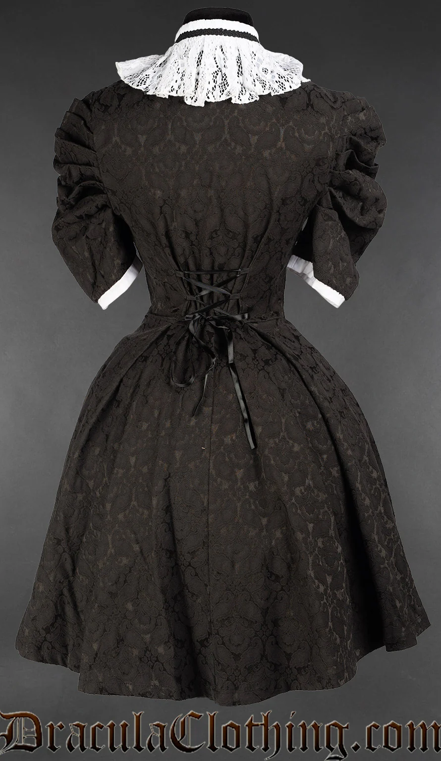 Brocade Short Sleeved Victorian Shirtdress - Image 4