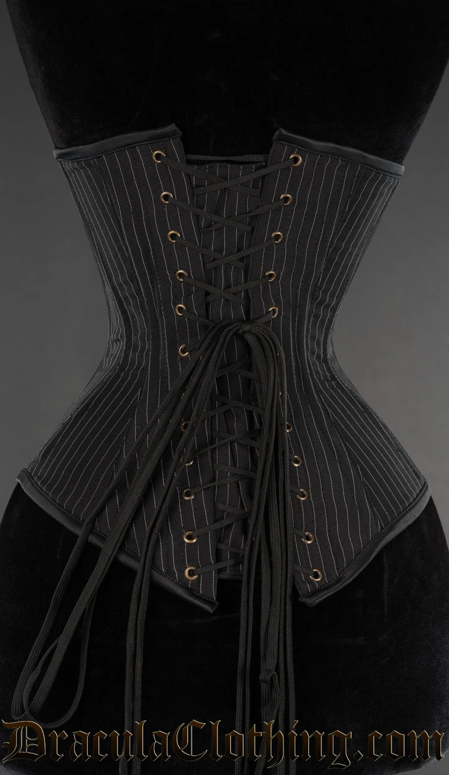 Bronze Clasp Pinstripe Corset - Image 2