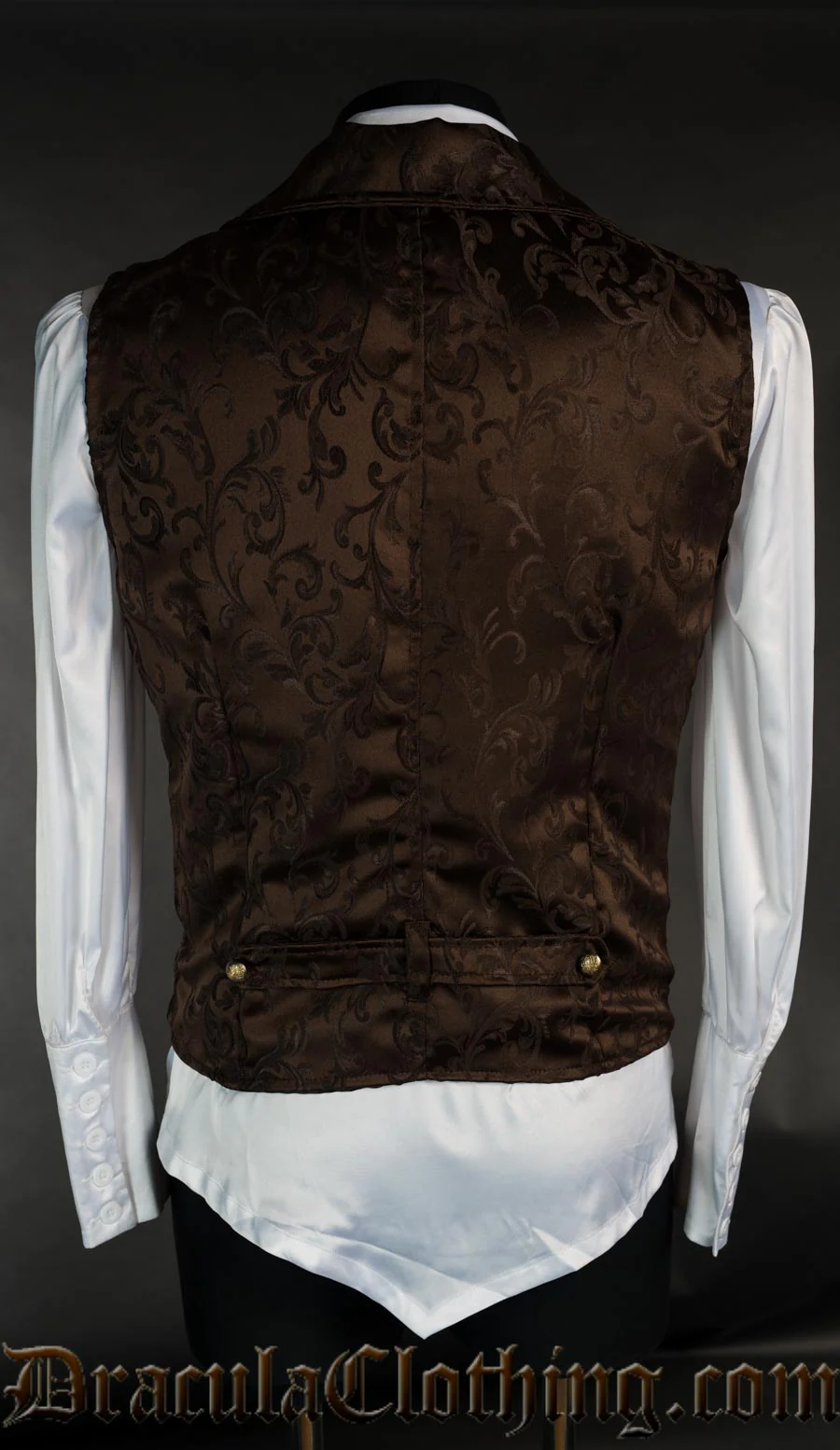 Brown Brocade Waistcoat - Image 3