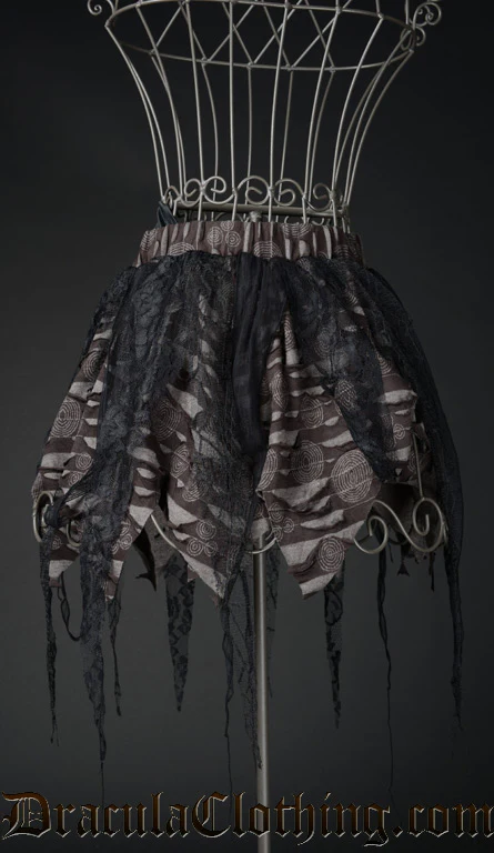 Brown Pointed Lace Skirt