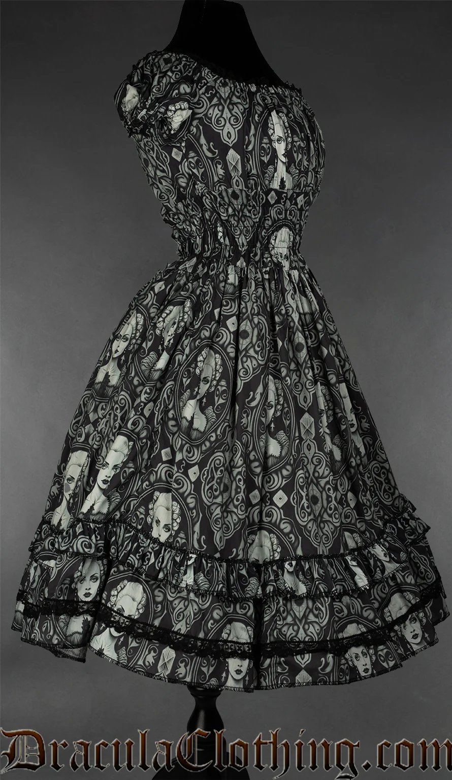 Cameo Gothabilly Dress - Image 3