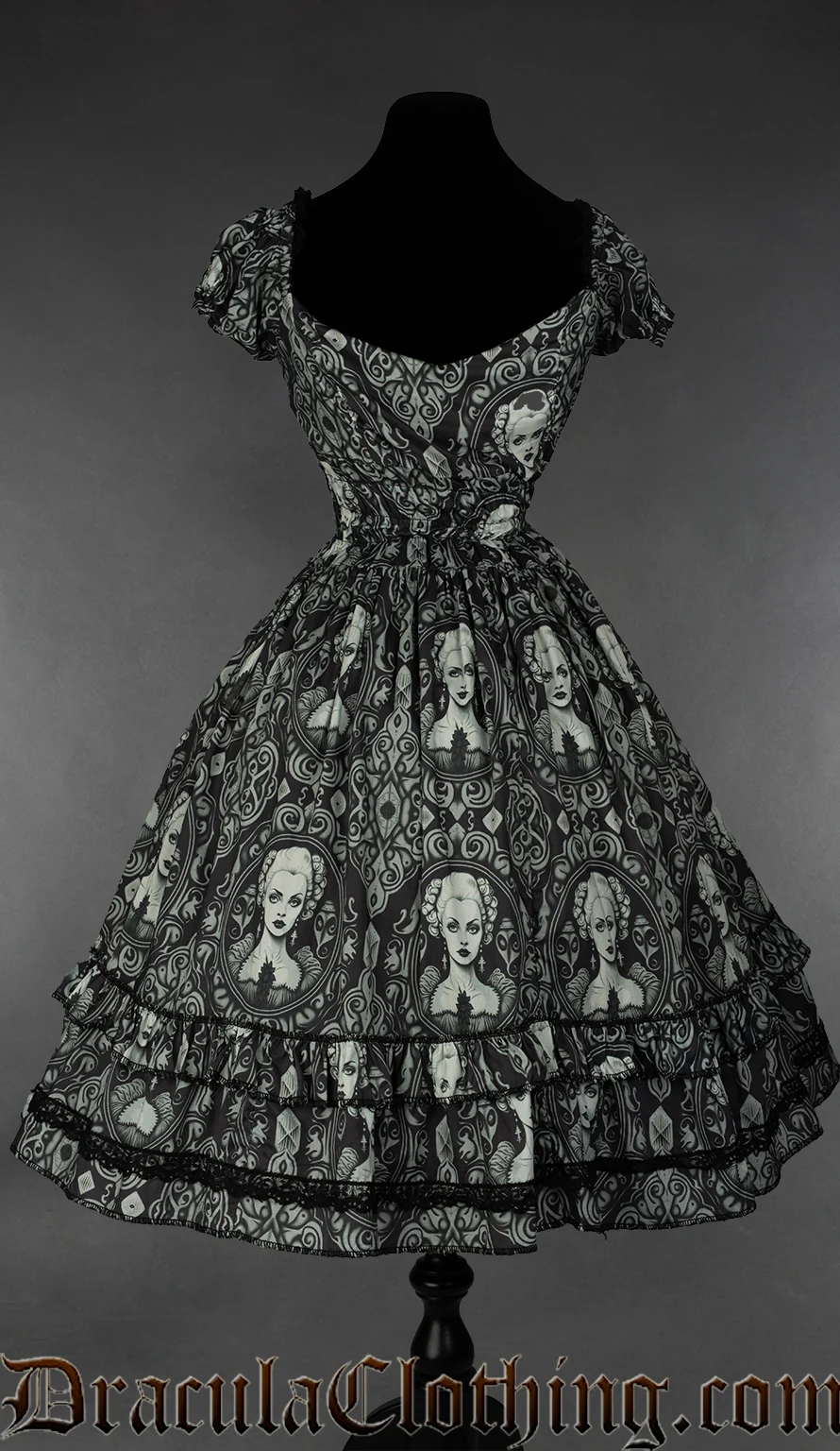 Cameo Gothabilly Dress - Image 4