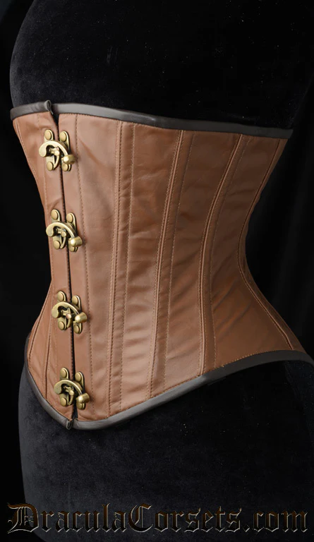 Classic Leather Steampunk Clasp Corset - Image 3