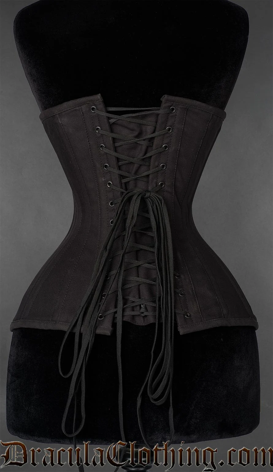 Cotton Black Clasp Extreme Waist Corset - Image 2