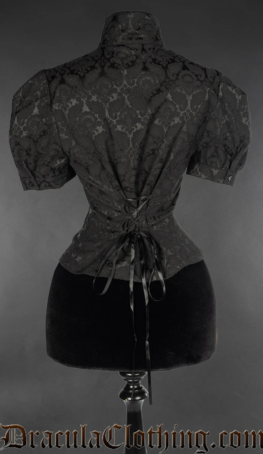 Cotton Contrast Brocade Blouse - Image 2