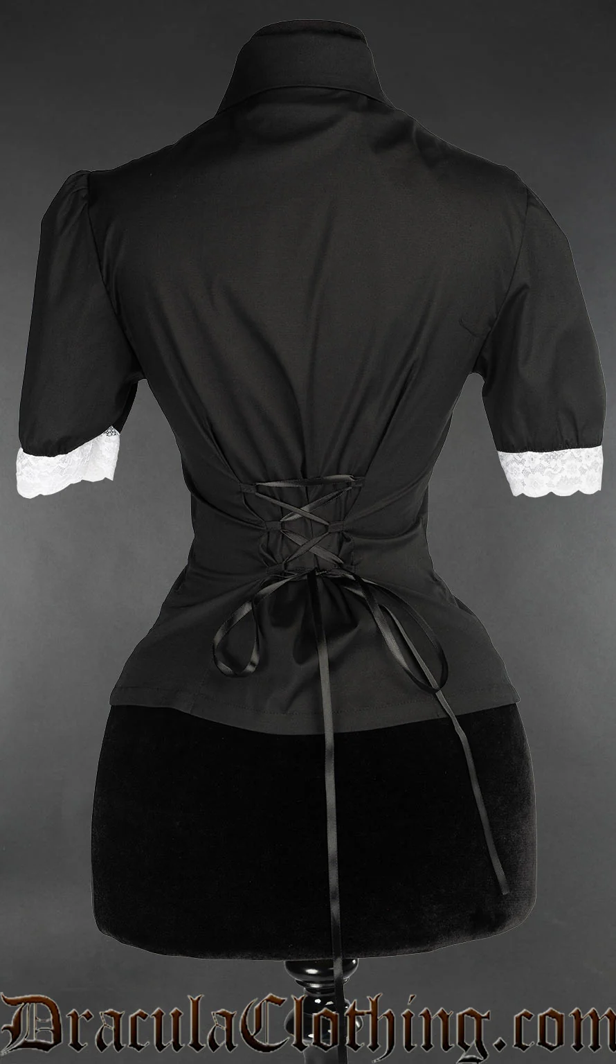 Cotton short Sleeved Bib Blouse - Image 3