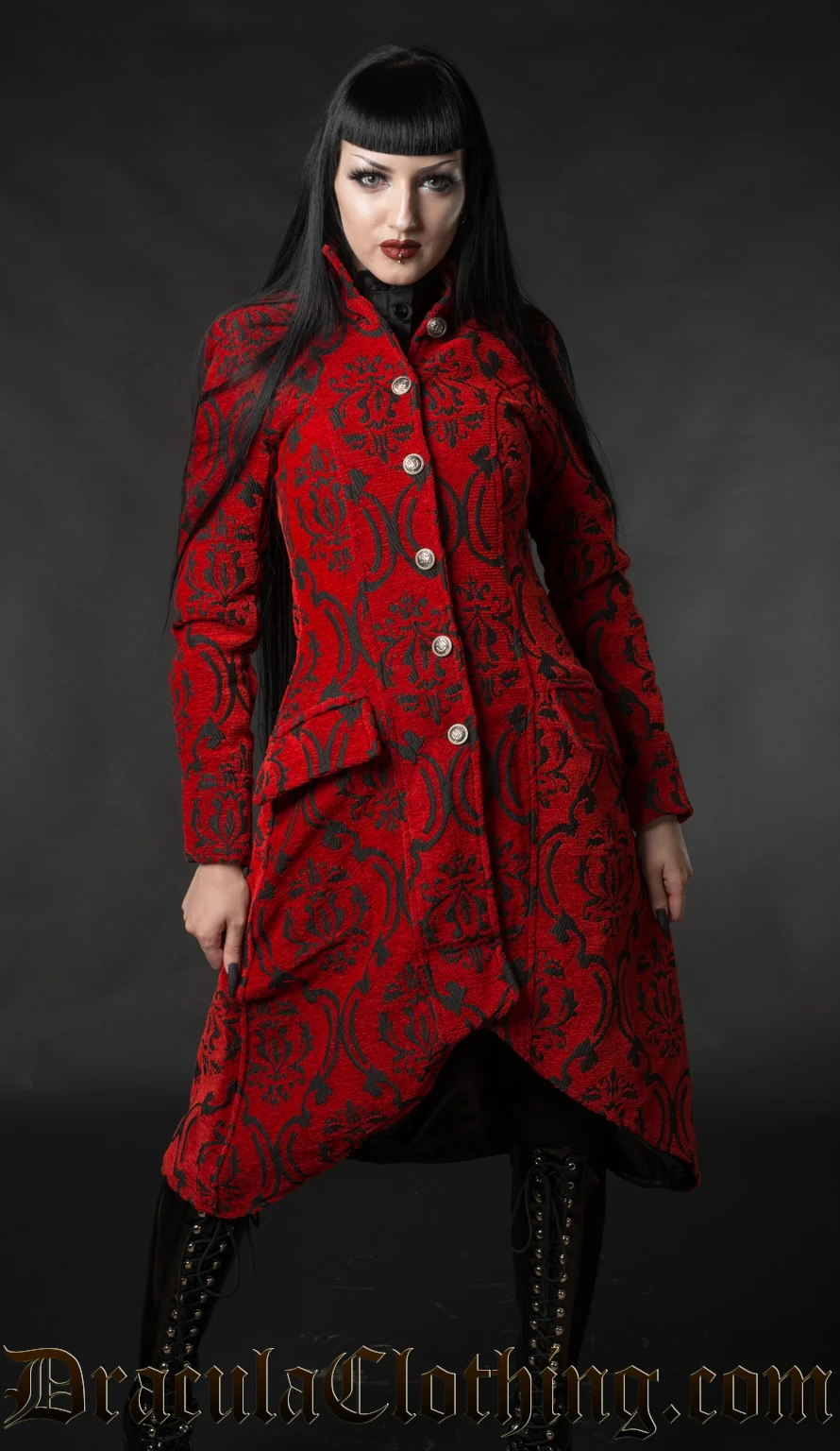 Crimson Autumn Coat - Image 2