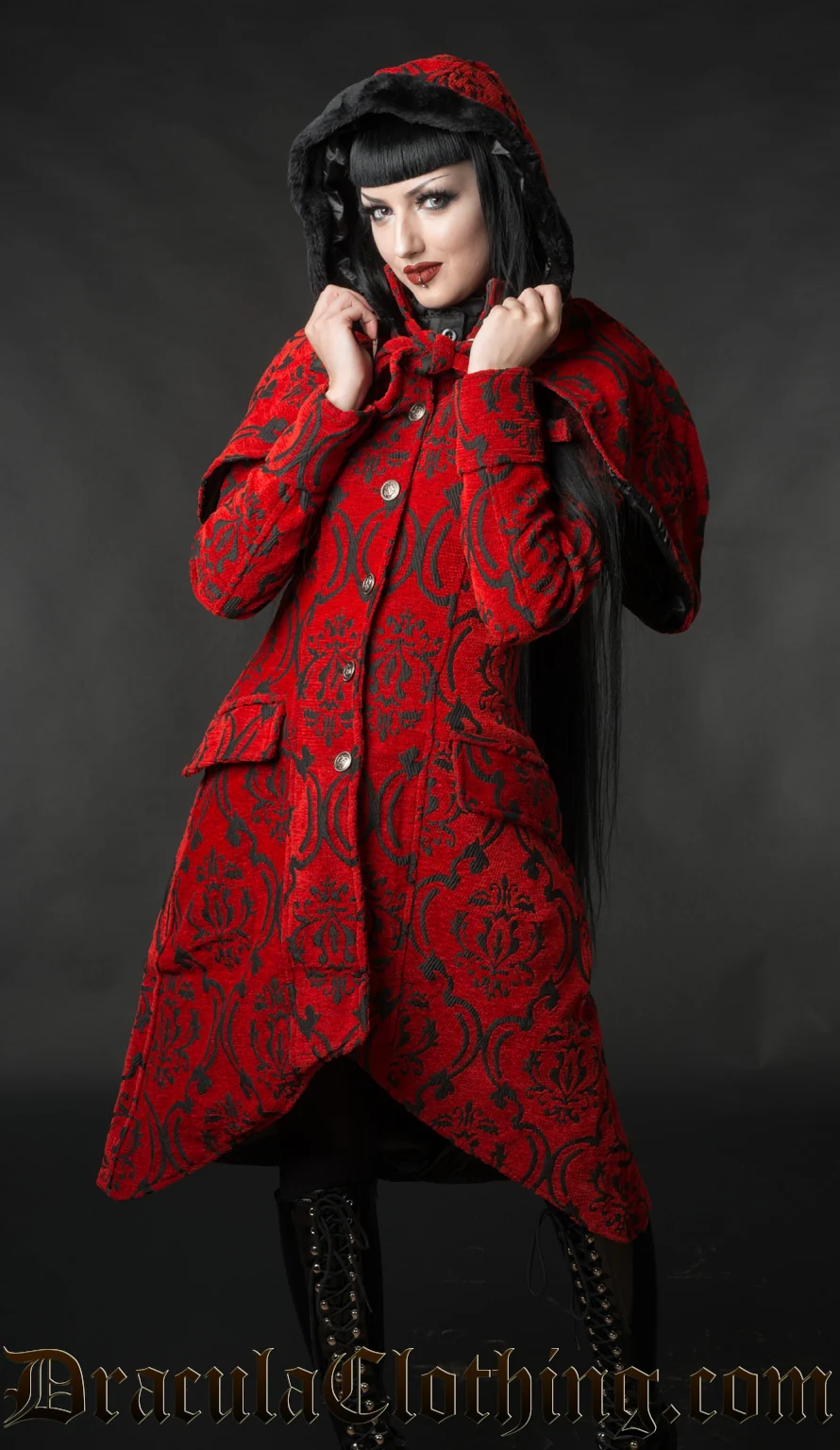 Crimson Autumn Coat - Image 3
