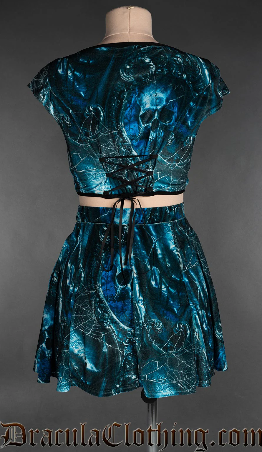 Dead Pirate Velvet Crop Top - Image 4