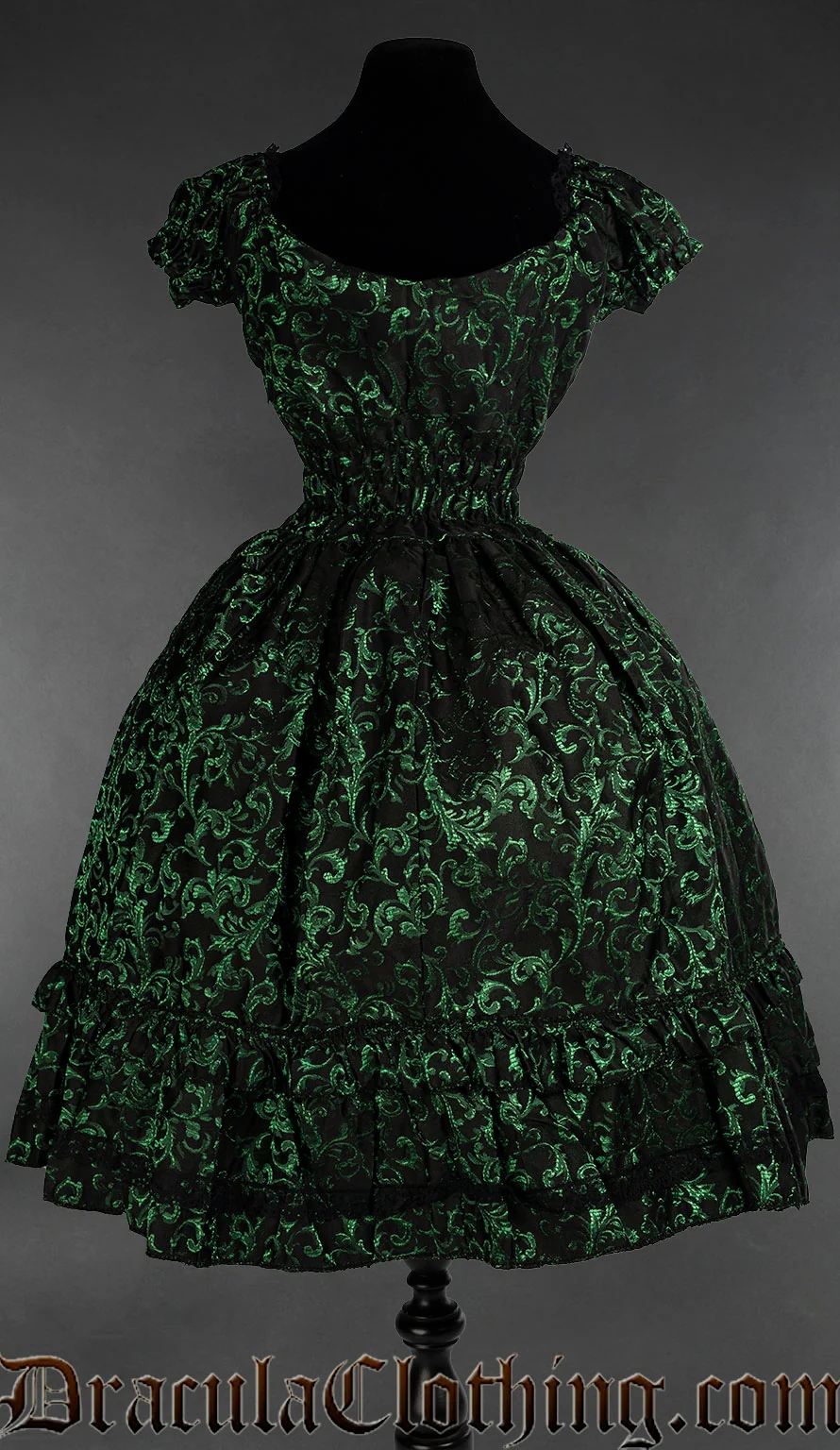 Emerald Gothabilly Dress - Image 4