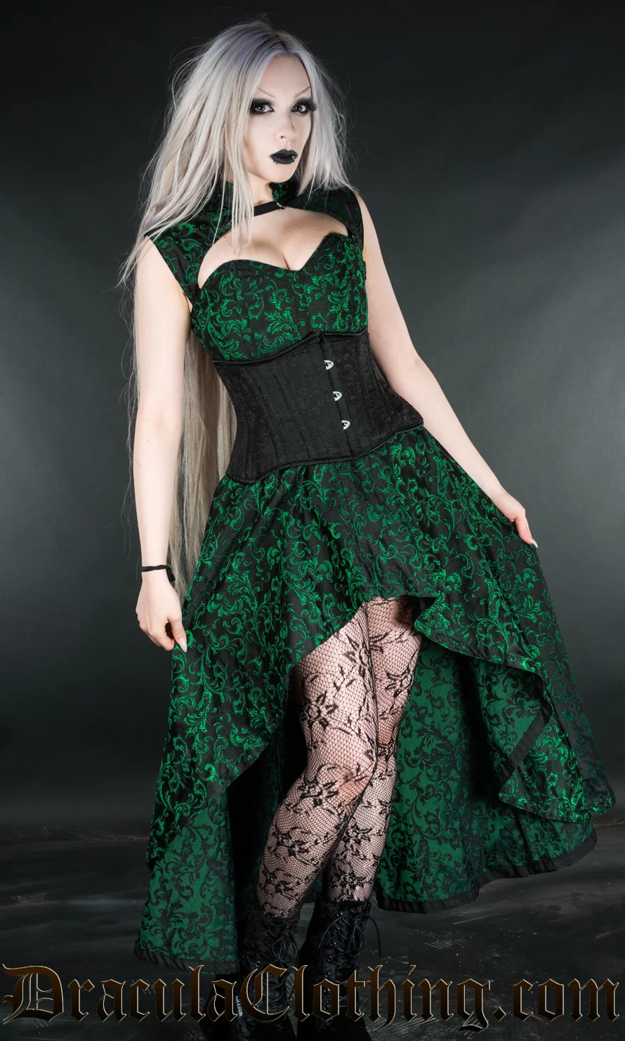 Emerald Steel Choker Dress - Image 3