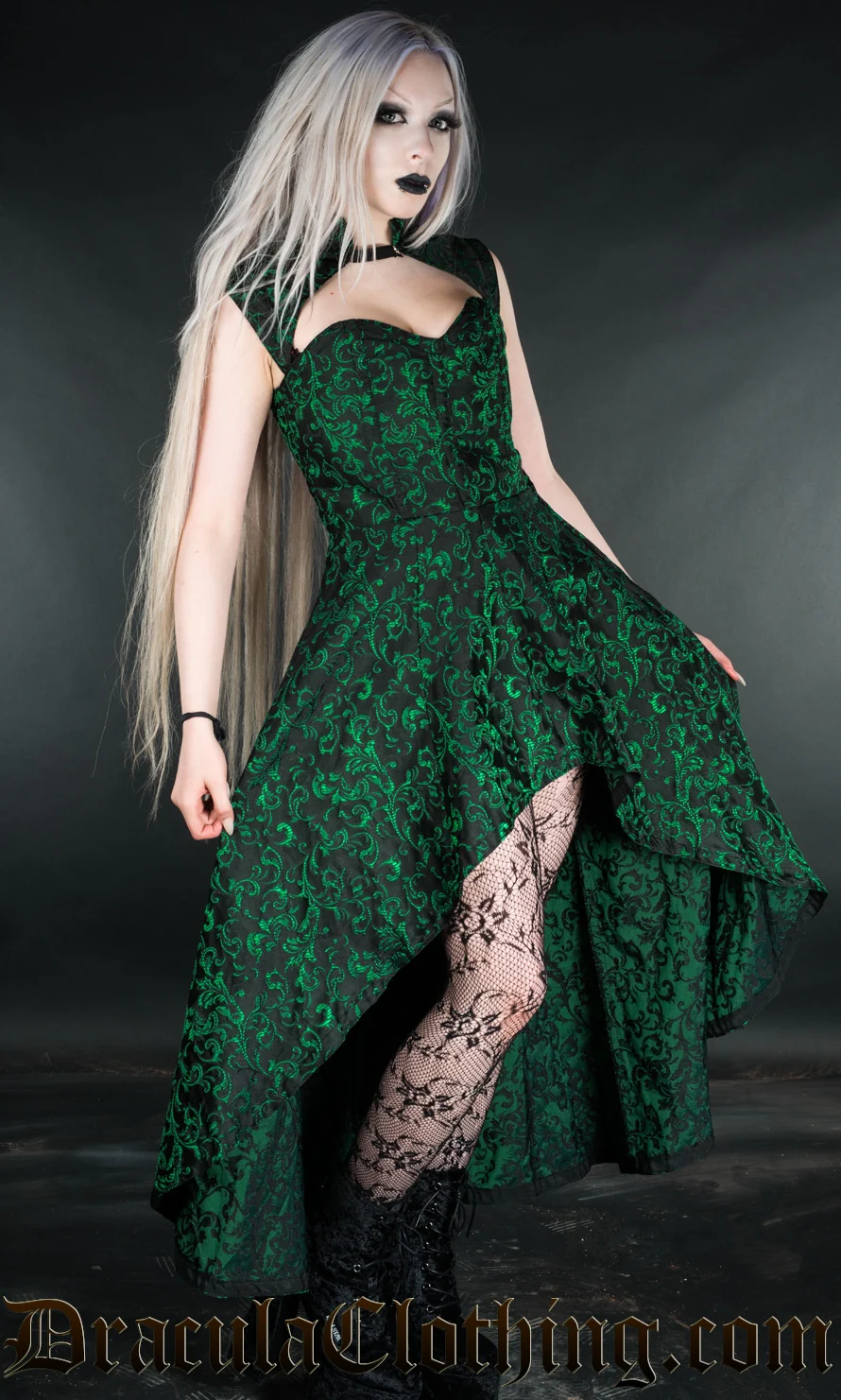 Emerald Steel Choker Dress - Image 4