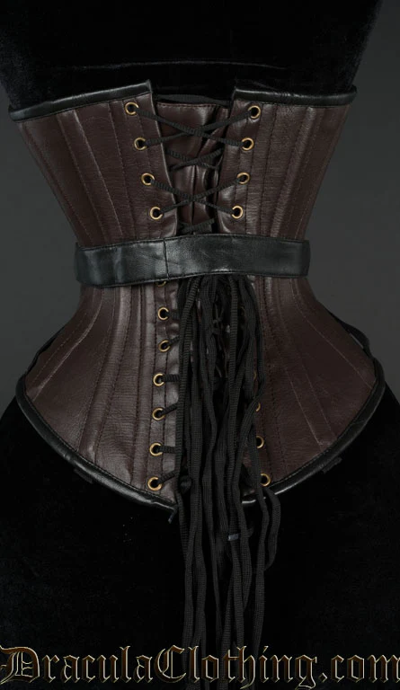 Faux Leather Pocket Clasp Corset - Image 3
