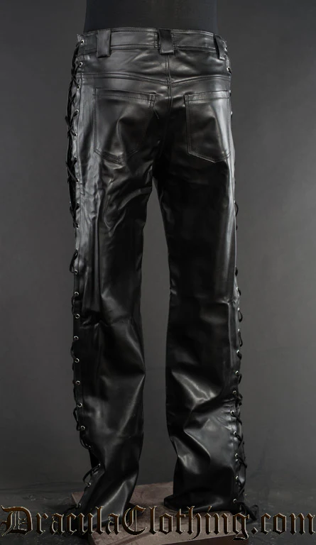 Faux Leather Spiked Pants - Image 3