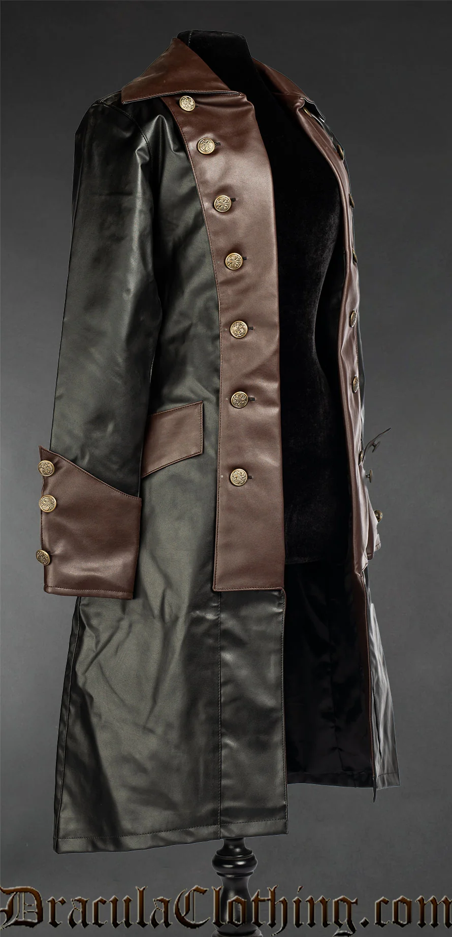 Faux Leather Steampunk Princess Coat - Image 2