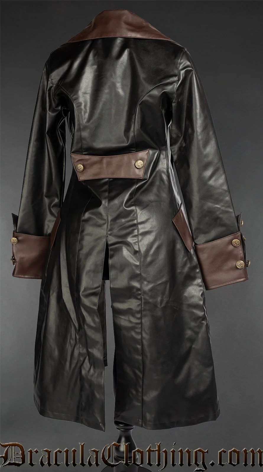 Faux Leather Steampunk Princess Coat - Image 3