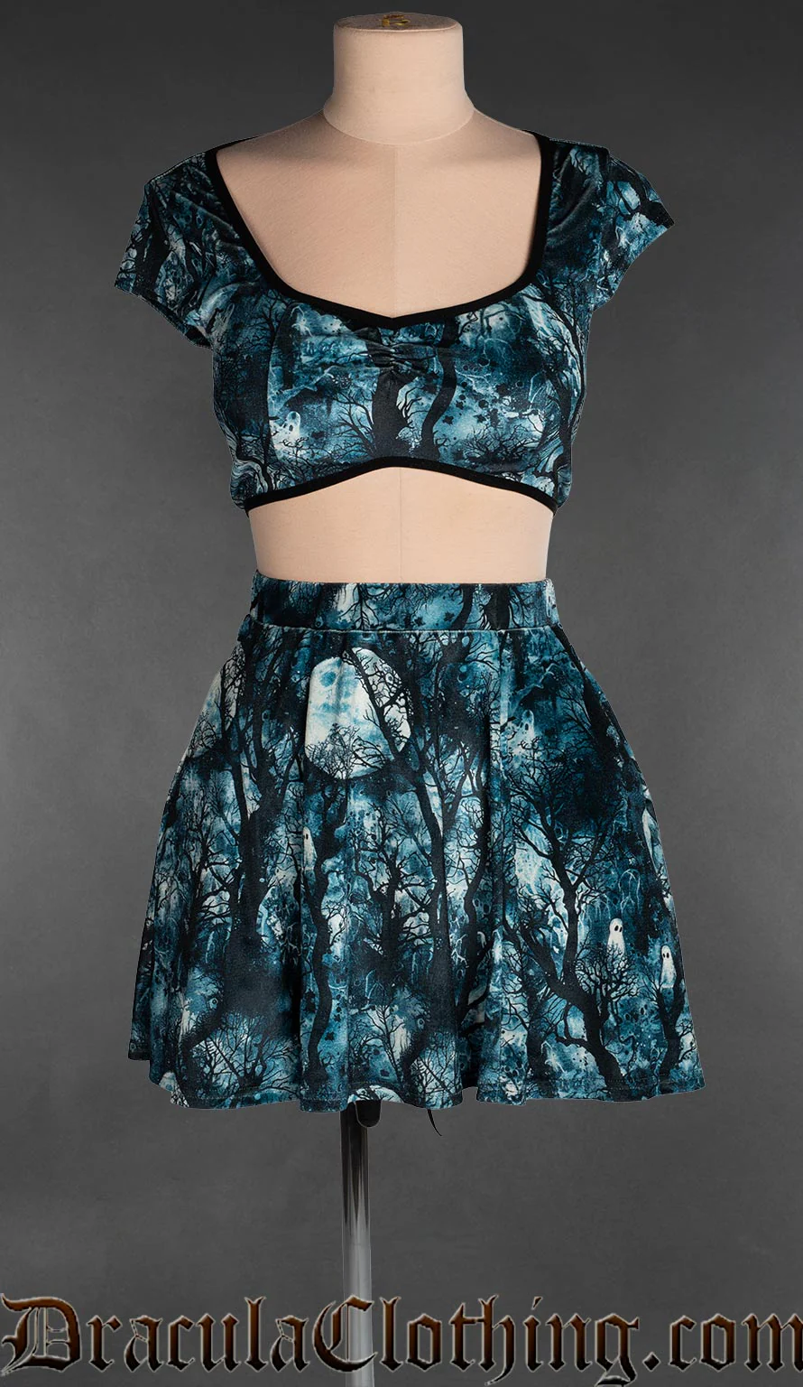 Full Moon Velvet Crop Top