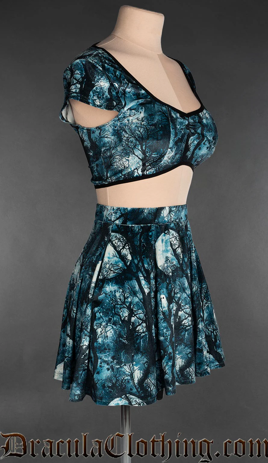 Full Moon Velvet Short Skirt - Image 3