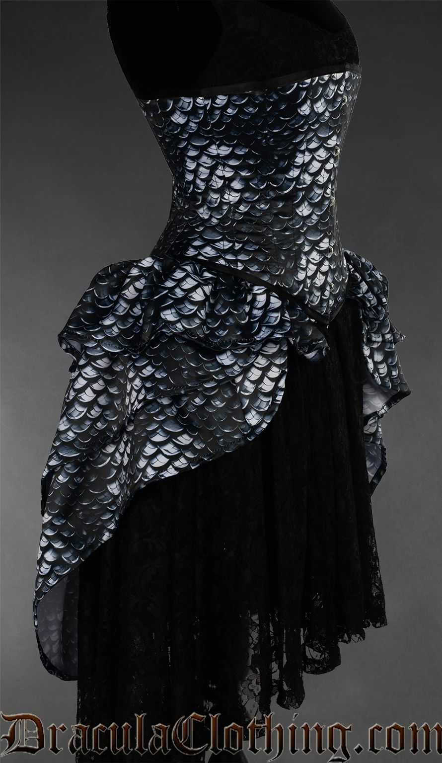 Glass Dragon Scale Bustle Corset - Image 4