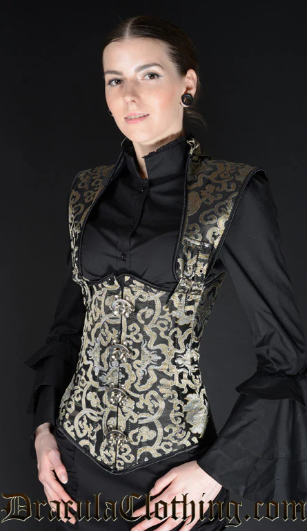 Gold Brocade Apocalyptic Clasp Corset