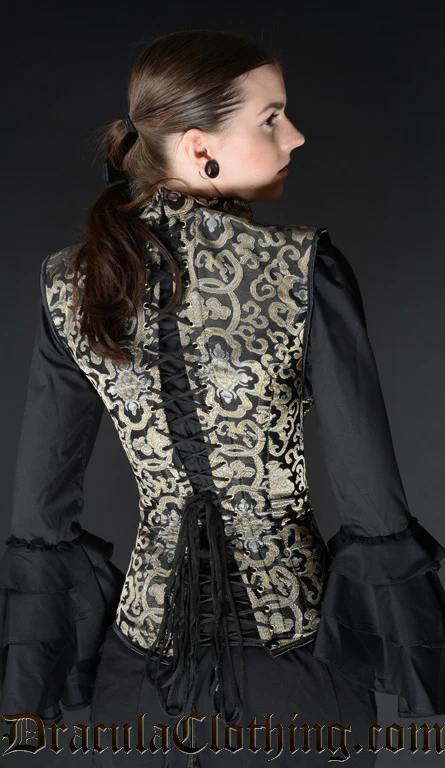 Gold Brocade Apocalyptic Clasp Corset - Image 2