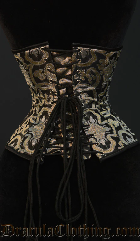Gold Brocade Clasp Corset - Image 2