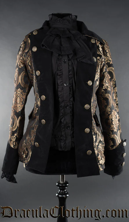 Gold Brocade Female Pirate Jacket