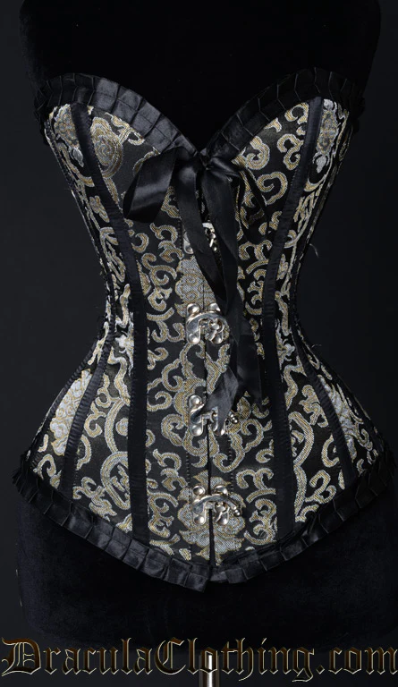Gold Brocade Romantic Clasp Overbust - Image 2