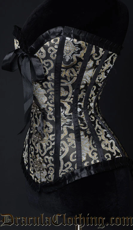 Gold Brocade Romantic Clasp Overbust - Image 4