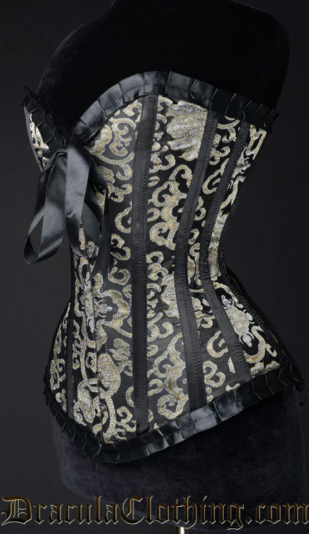Gold Brocade Romantic Corset - Image 2