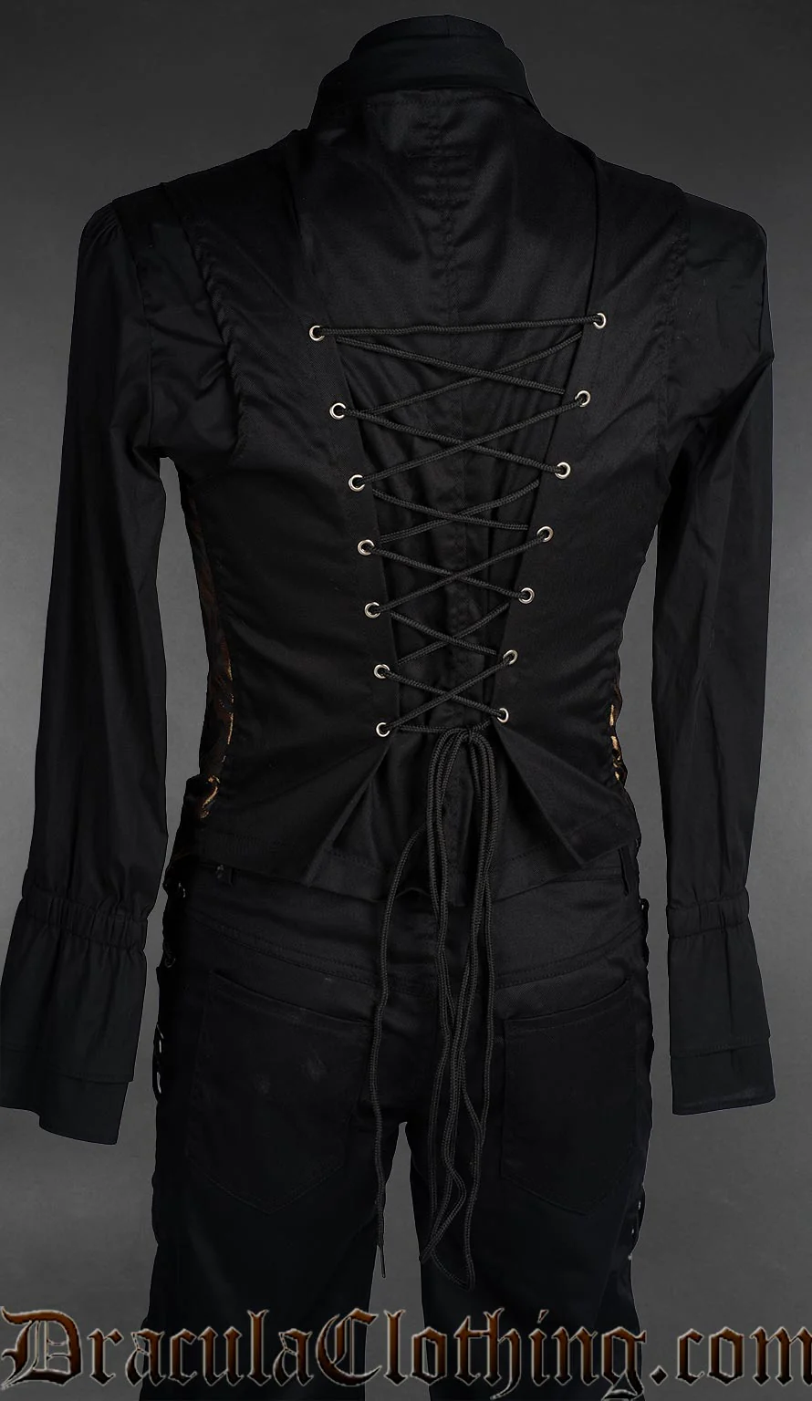 Gold Brocade Long Vest - Image 2