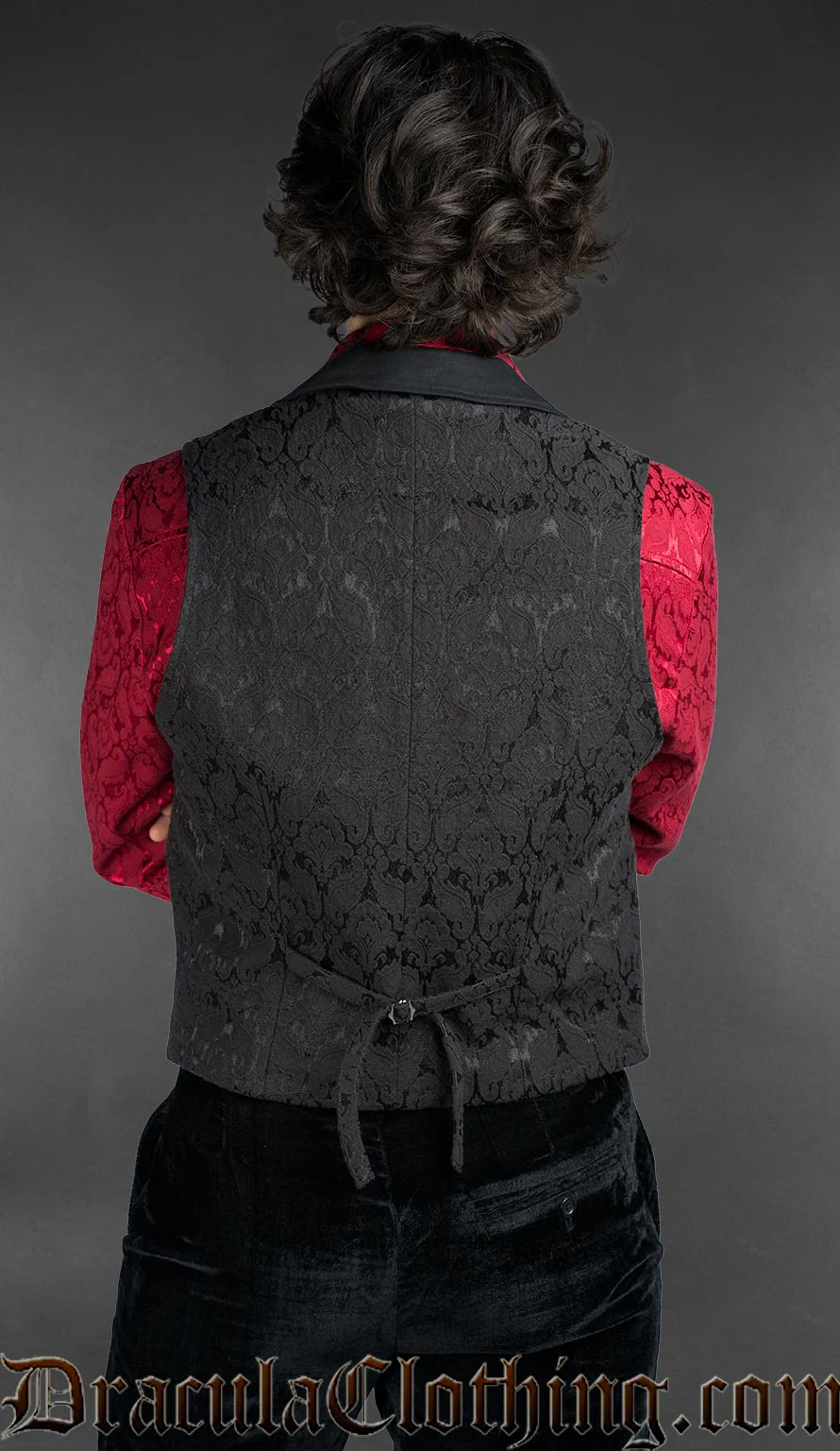 Gothic Double Breasted Waistcoat with Peak Lapel - Image 2