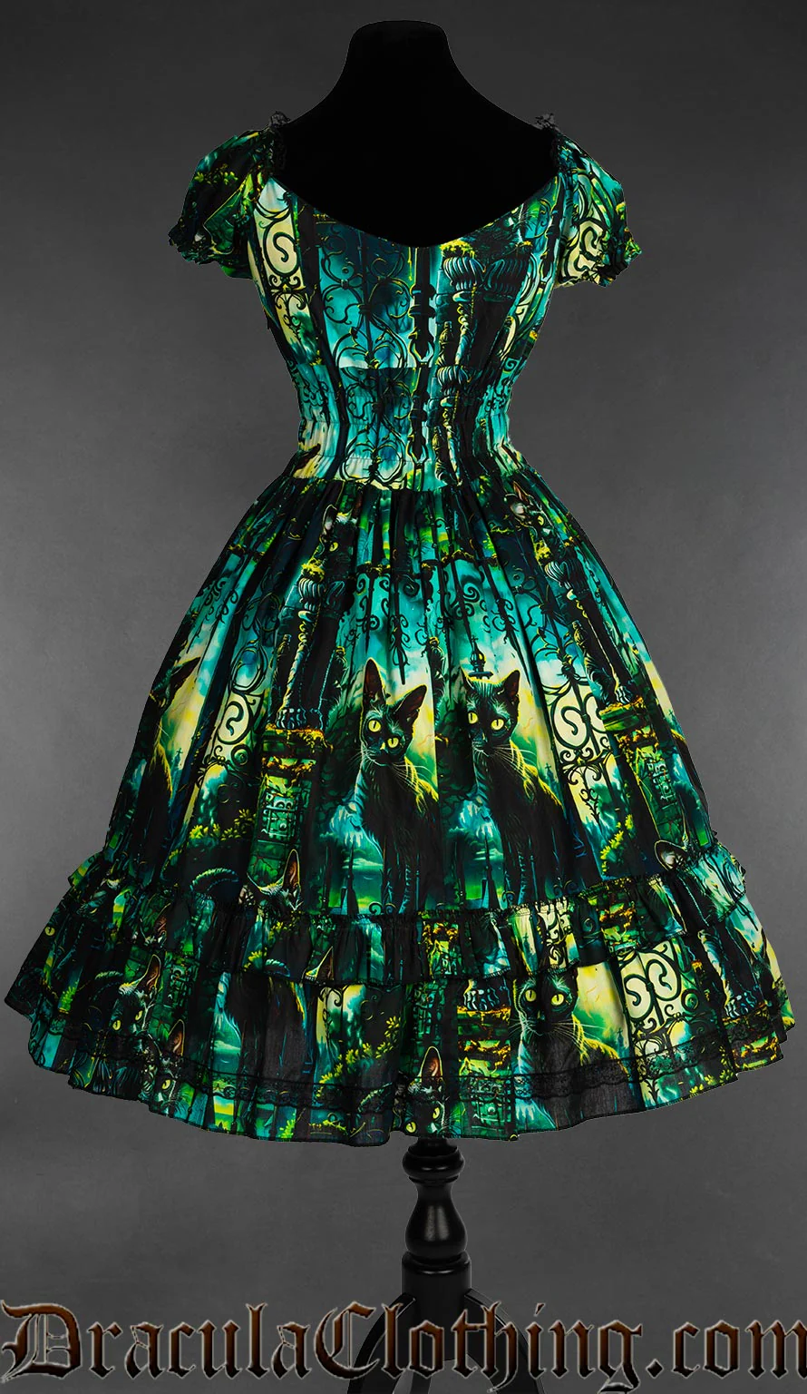 Graveyard Cats Gothabilly Dress - Image 6