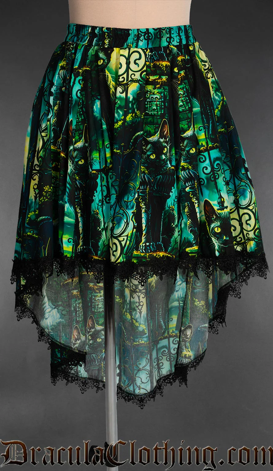 Graveyard Cats High Low Skirt - Image 2