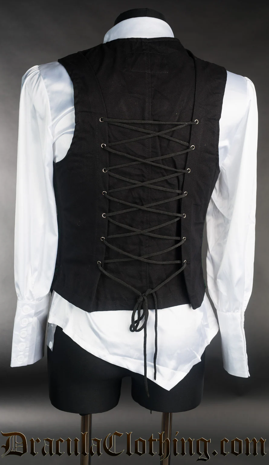 Green Brocade Long Vest - Image 3
