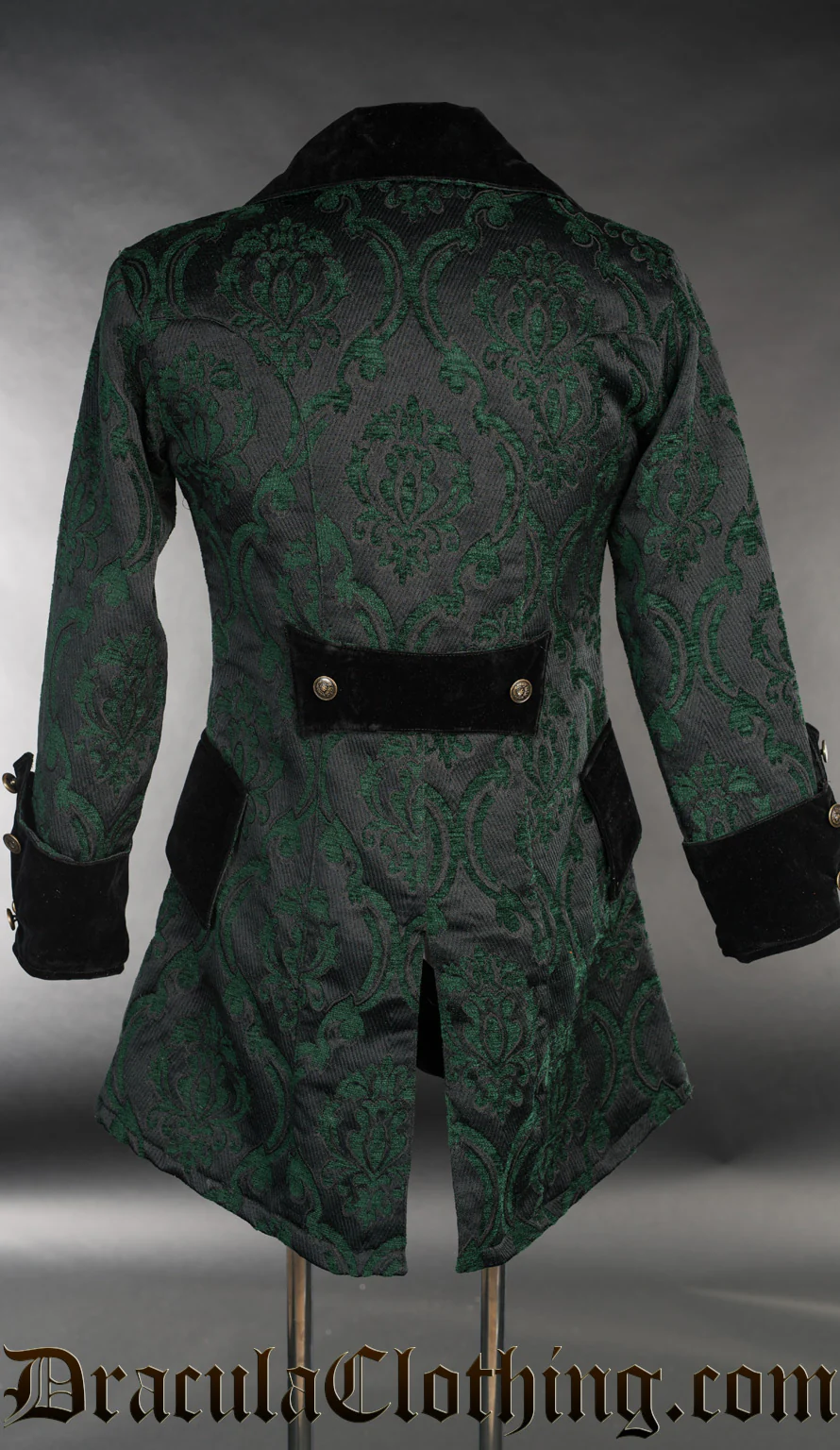 Green Brocade Pirate Jacket - Image 2